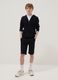 Black cotton-blend boys&rsquo; comfort-fit shorts_0