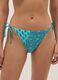 Azure stretch bikini bottoms with tie sides_1