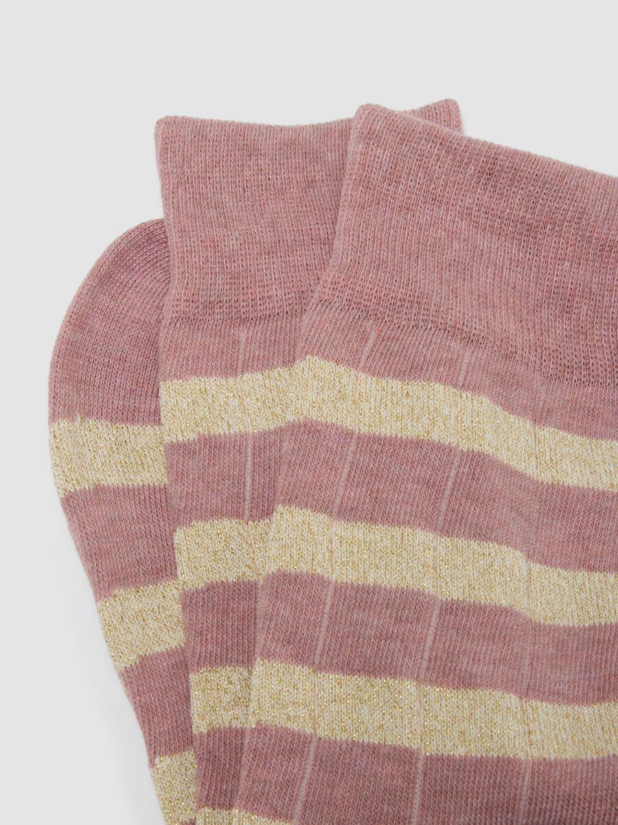 Calzini in misto cotone elasticizzato a righe multicolor_2