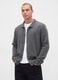 Grey cardigan in wool and polyamide_0