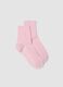 Calzini rosa alla caviglia in cotone elasticizzato_0