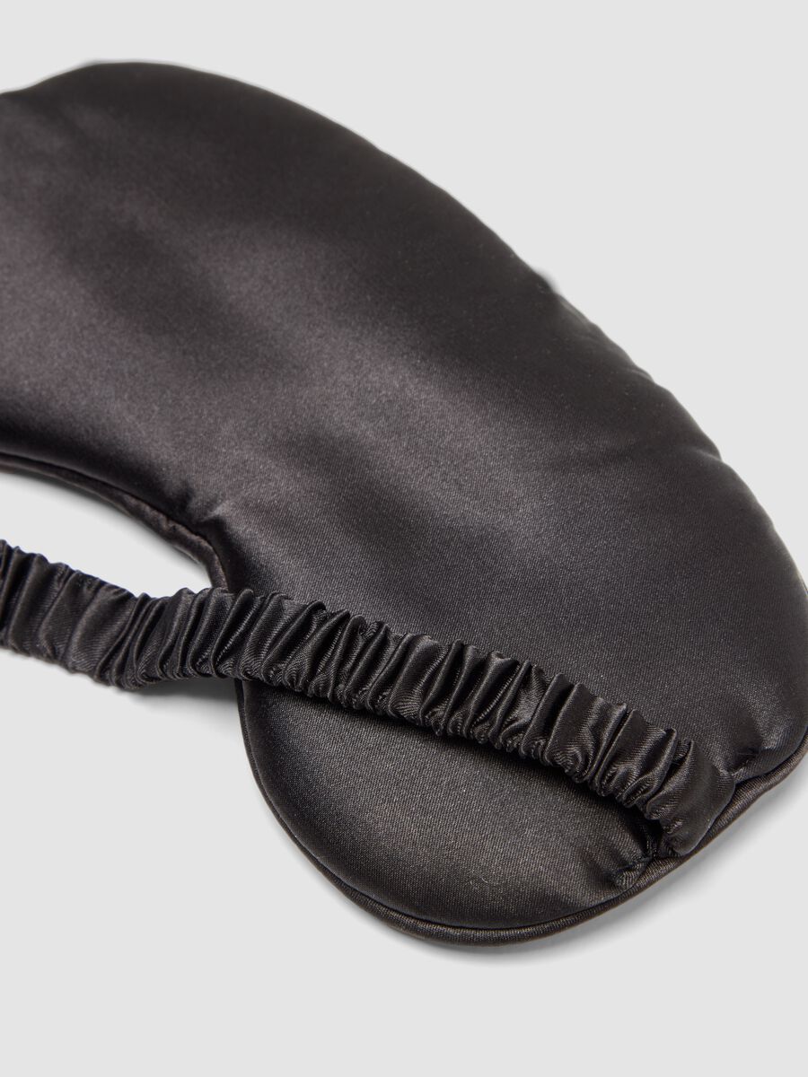 SINCERELY HAIR Black satin sleep mask_1