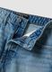 Light blue pure cotton denim shorts_5