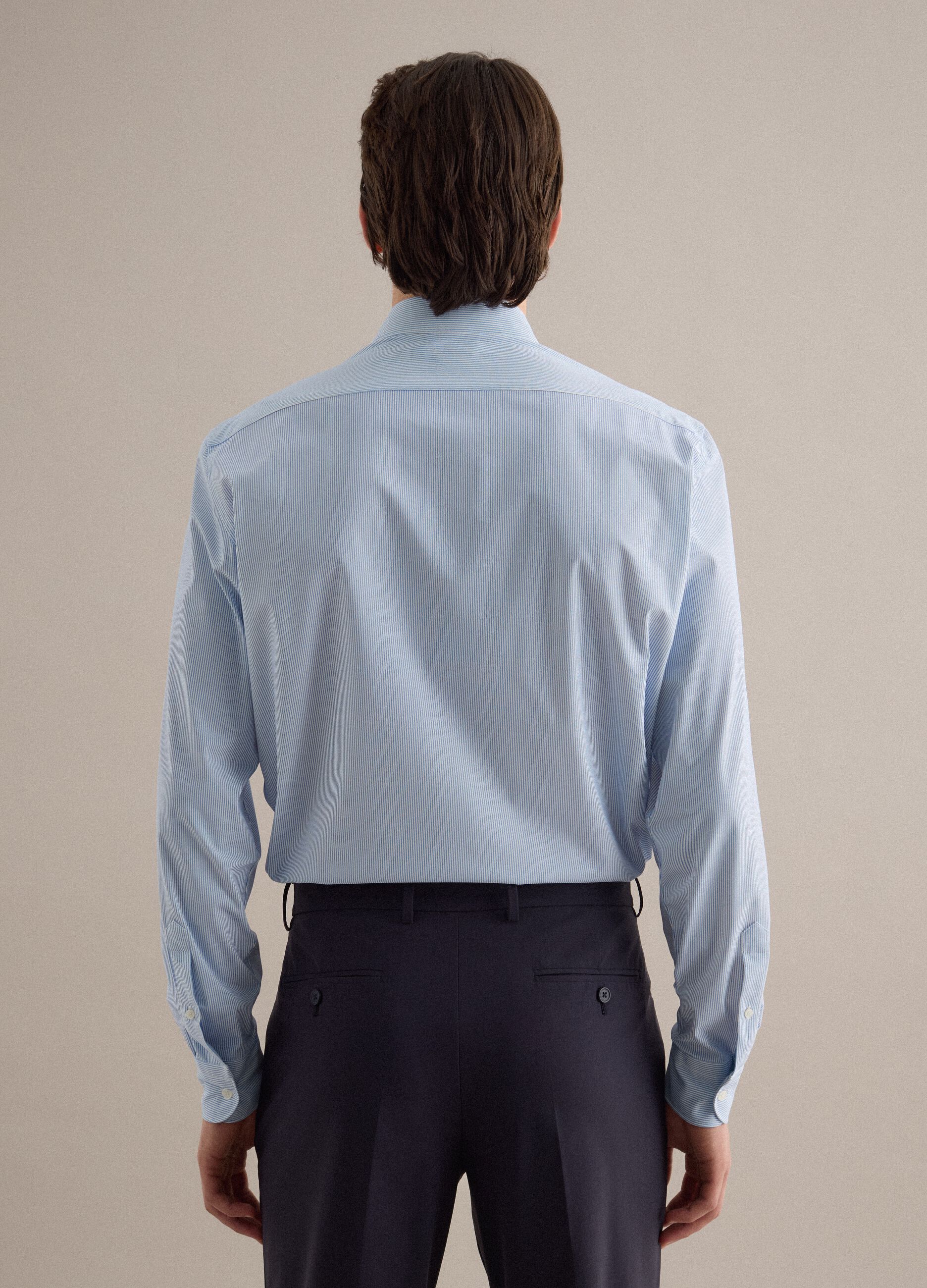 Slim Fit Multicolor Striped Long Sleeve Shirt