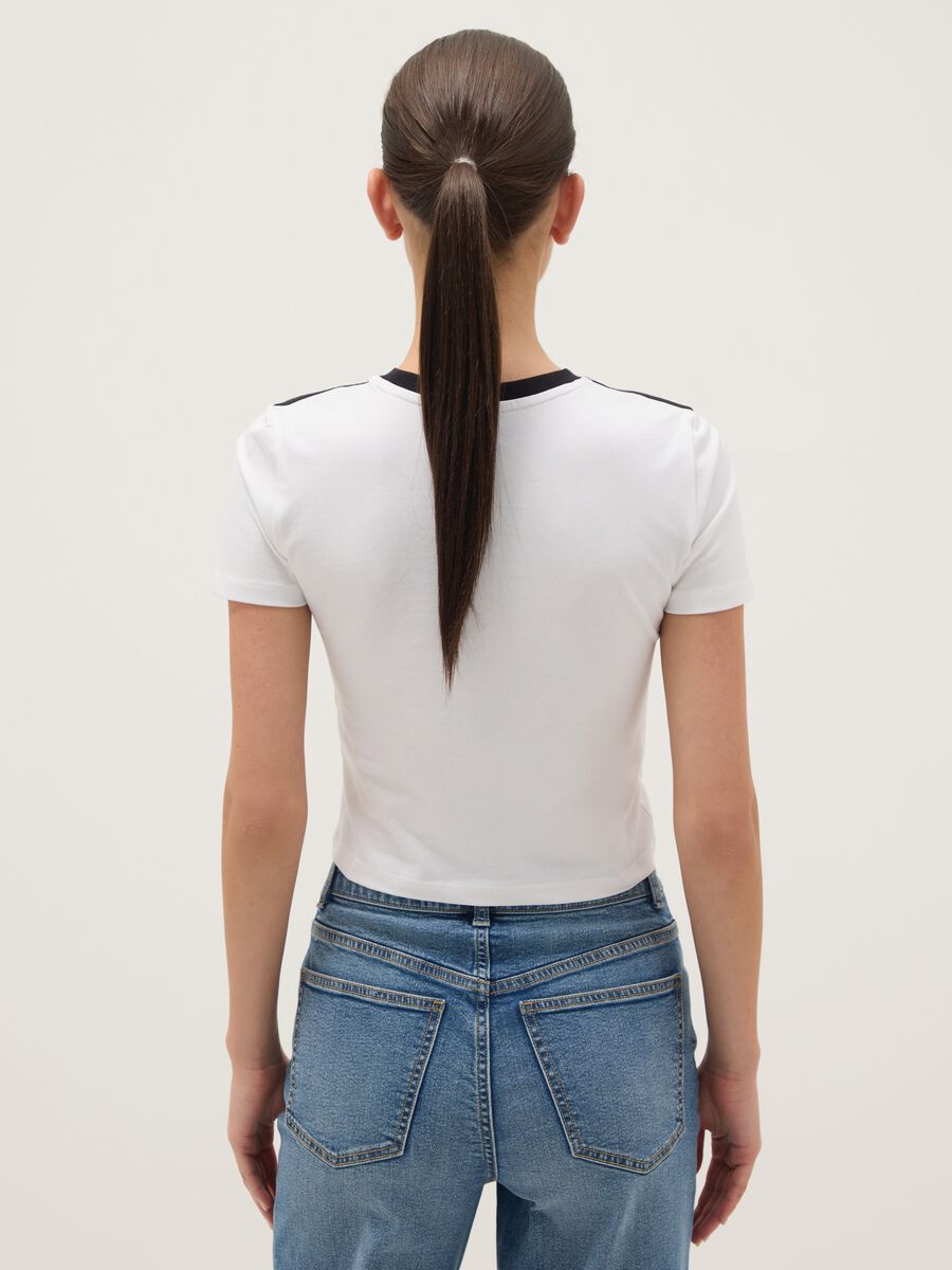 White pure cotton regular fit T-shirt with Kuromi print_2