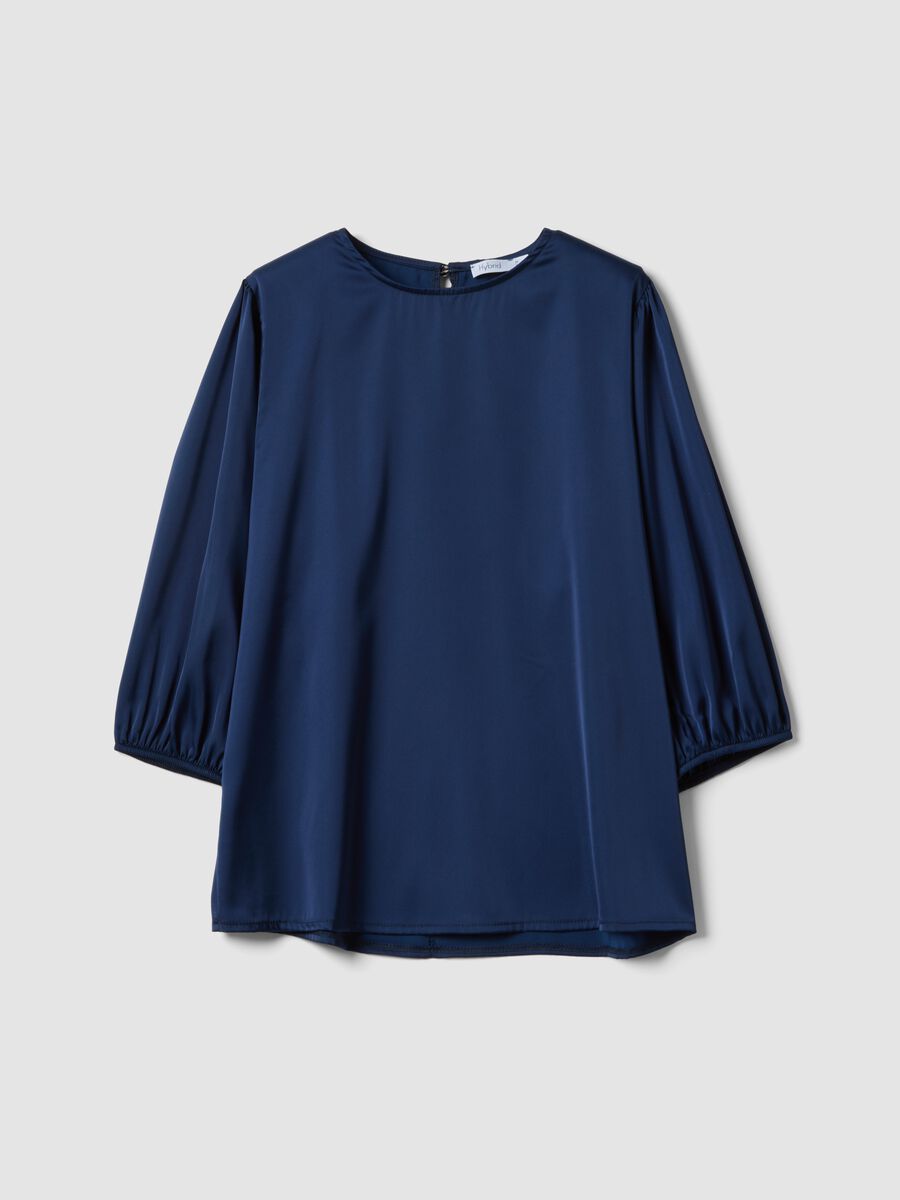 Maglia blu a maniche ampie regular fit_4