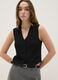 Black Stretch Fabric Waistcoat Regular Fit_3