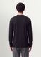 Black pure cotton long-sleeve crew-neck T-shirt, regular fit_3