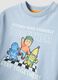 Light blue pure cotton printed T-shirt, regular fit_2