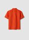 Orange pure linen oversized shirt for boys_4
