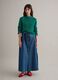 Green crew neck pullover in pure cotton regular fit_1
