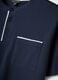 Regular fit short blue cotton pyjamas with Henley collar_5