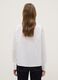 White pure cotton regular fit shirt with ribbon collar_2