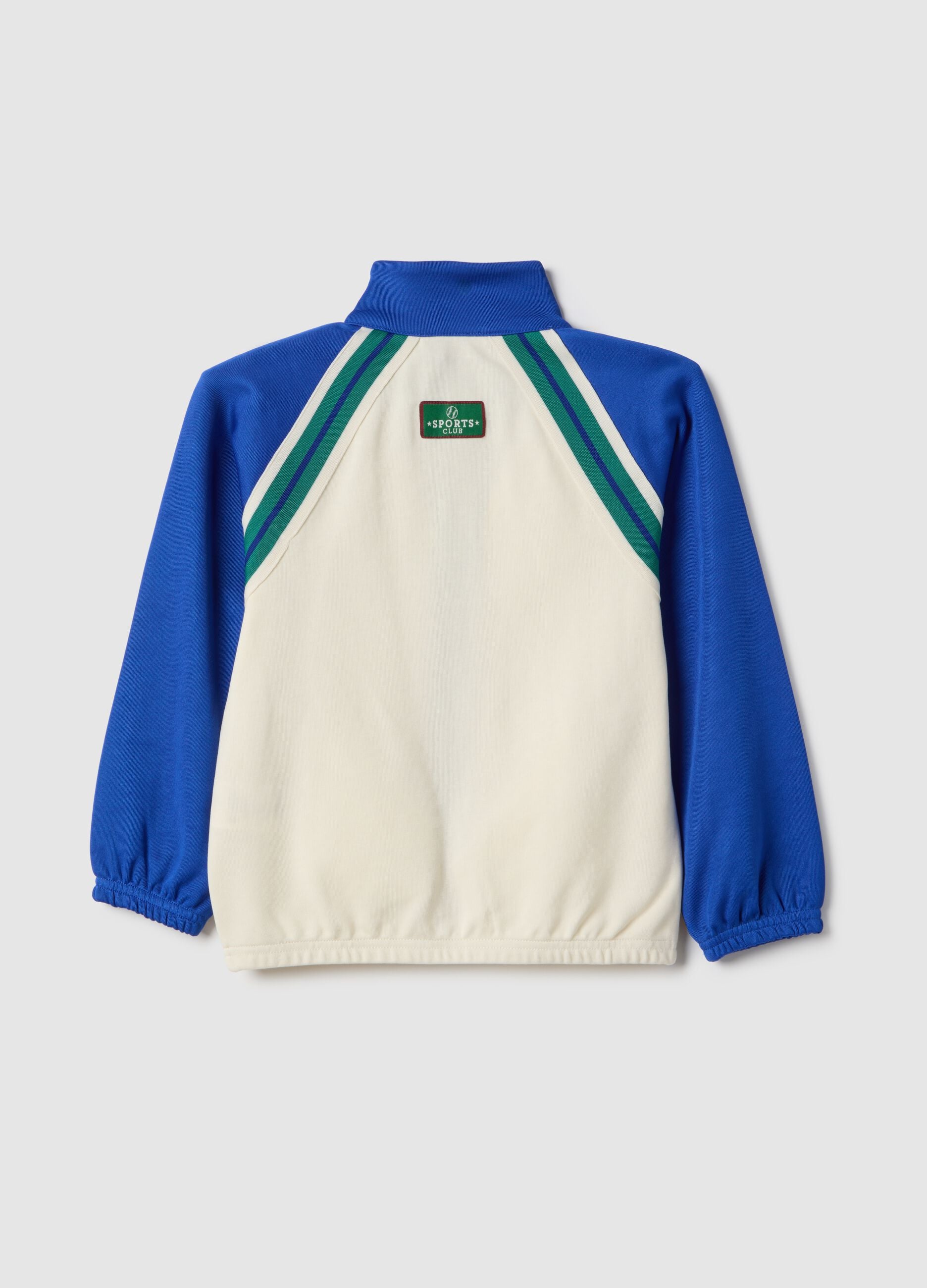 Multicolour cotton blend kids' zip-up sweatshirt