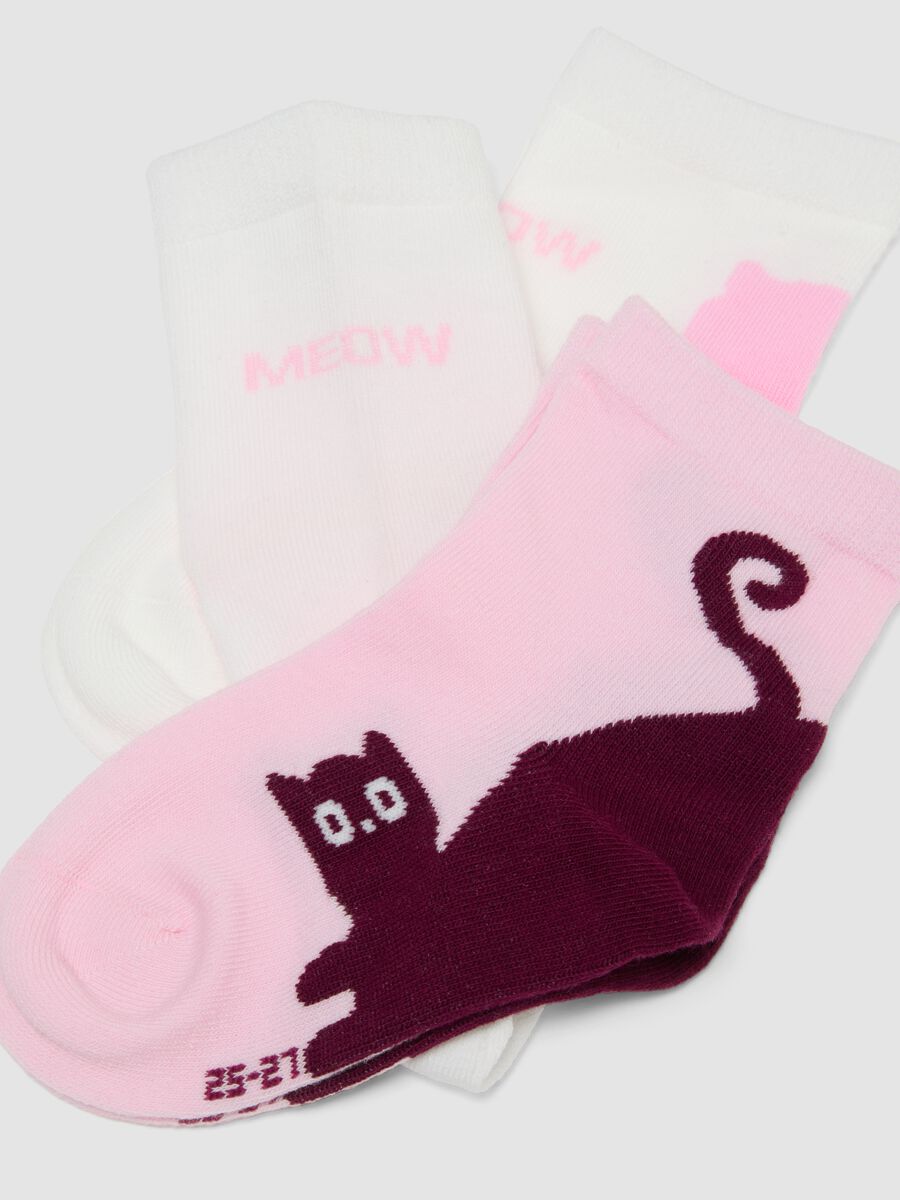 3-pack of multicolour short socks in stretch organic cotton_2