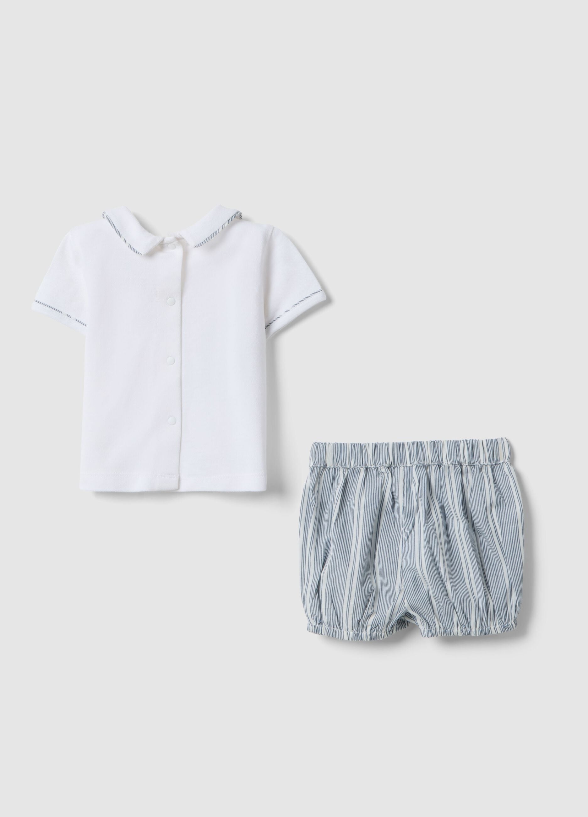 Multicolour pure cotton newborn set with little boats
