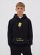 Black pure cotton hoodie with The Simpsons print for boys_1