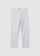 Grey cotton blend skinny leggings for girls_3