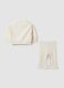 Beige organic cotton Lilo & Stitch set for baby girl_1