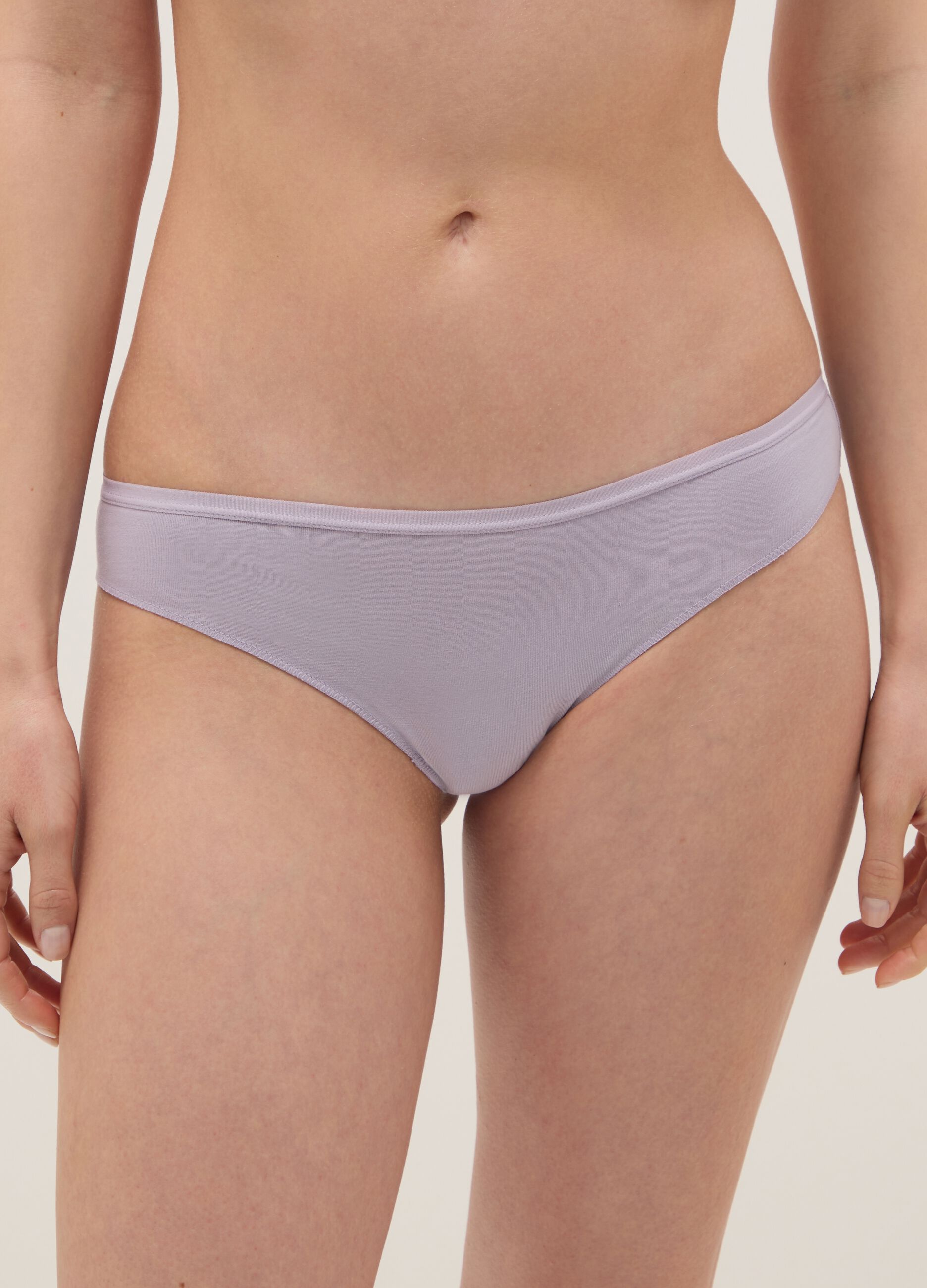 Multipack Brazilian briefs in stretchy multicolour cotton regular fit