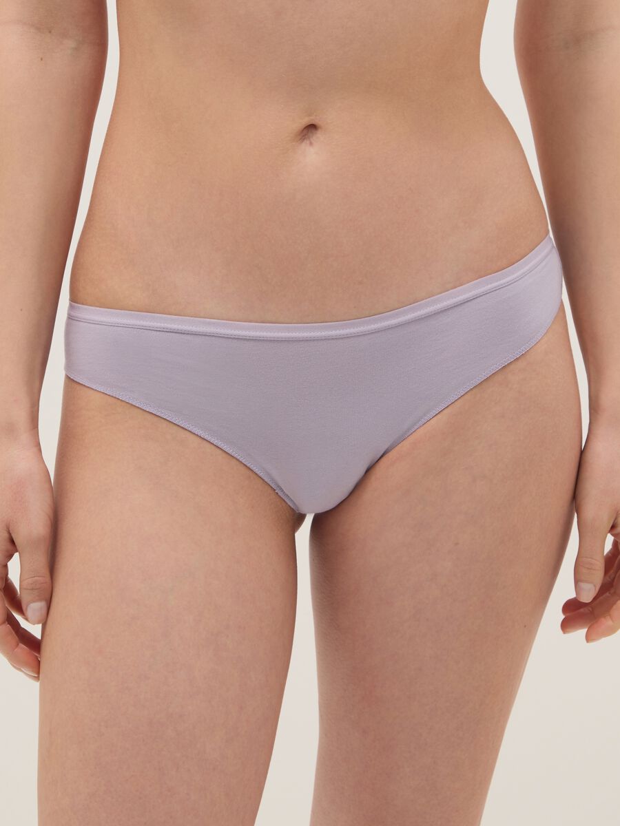 Multipack Brazilian briefs in stretchy multicolour cotton regular fit_1