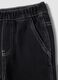 Black cotton and viscose blend joggers with elasticated waist for boys_2