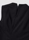 Black sleeveless fitted dress in stretch cotton with crew neck_6