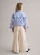 Girl's wide leg beige cotton trousers with floral embroidery_2