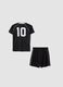 Black sporty T-shirt and shorts set for boys, regular fit_4