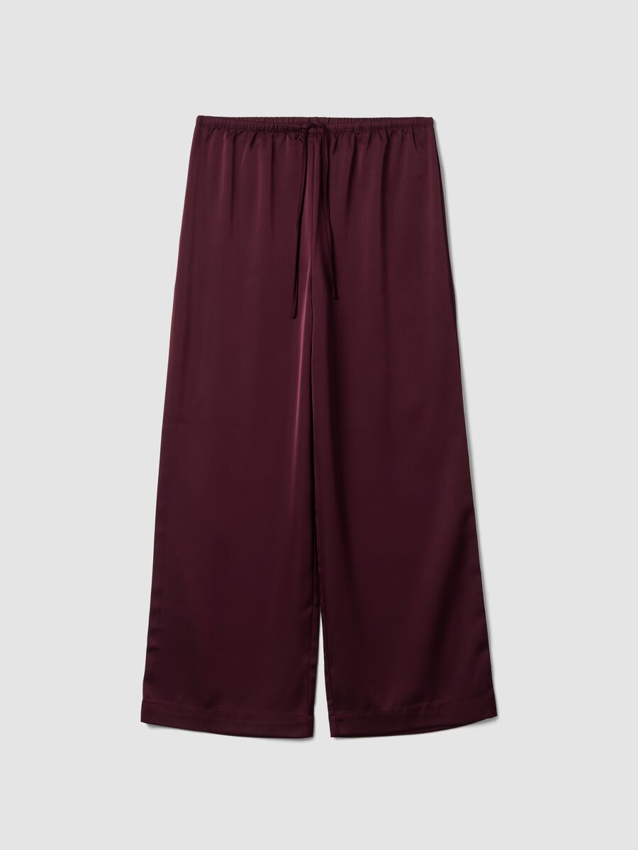 Red wide-leg trousers with regular waist_4