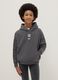 Grey pure cotton hoodie for girls regular fit_0