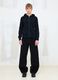 Black Ribbed Knit Hoodie_2
