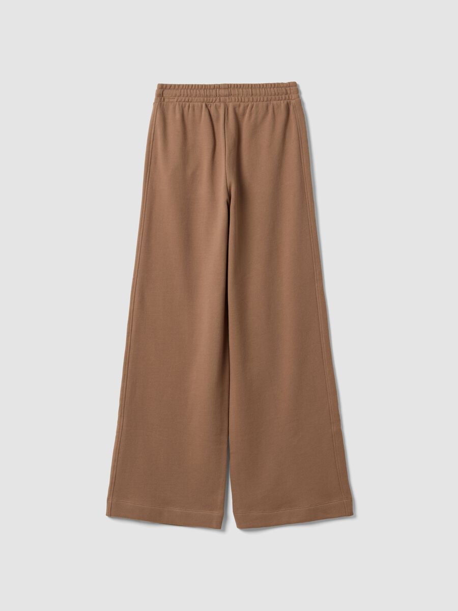 Pantaloni marroni culotte in puro cotone organico per ragazza_6