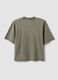 Girls' oversized fit green pure cotton T-shirt_4