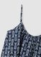 Blue pure cotton cami top with thin straps_5