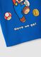 Blue short-sleeve stretch cotton T-shirt_3