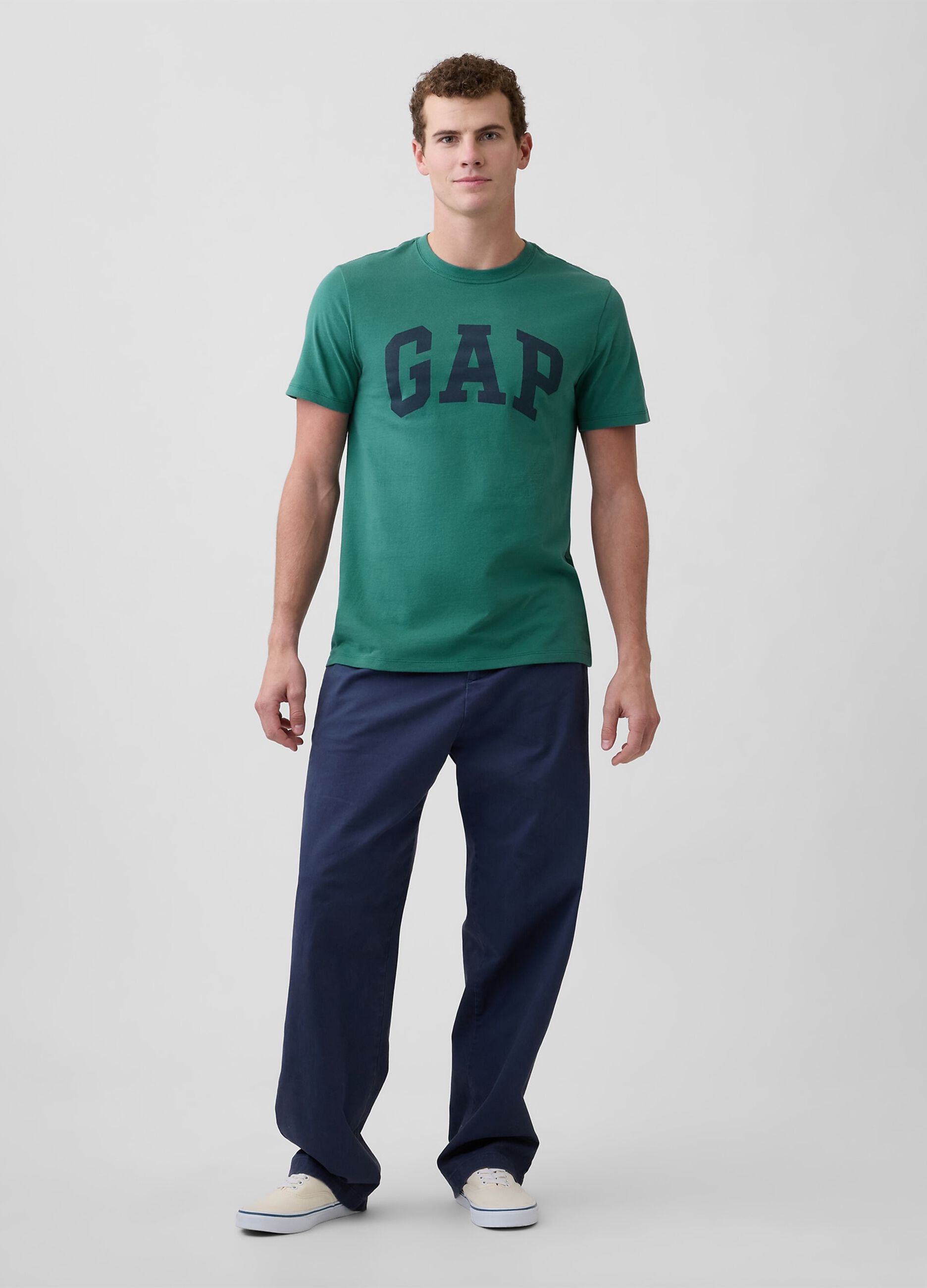 Pure Cotton Short Sleeve T-shirt with Logo