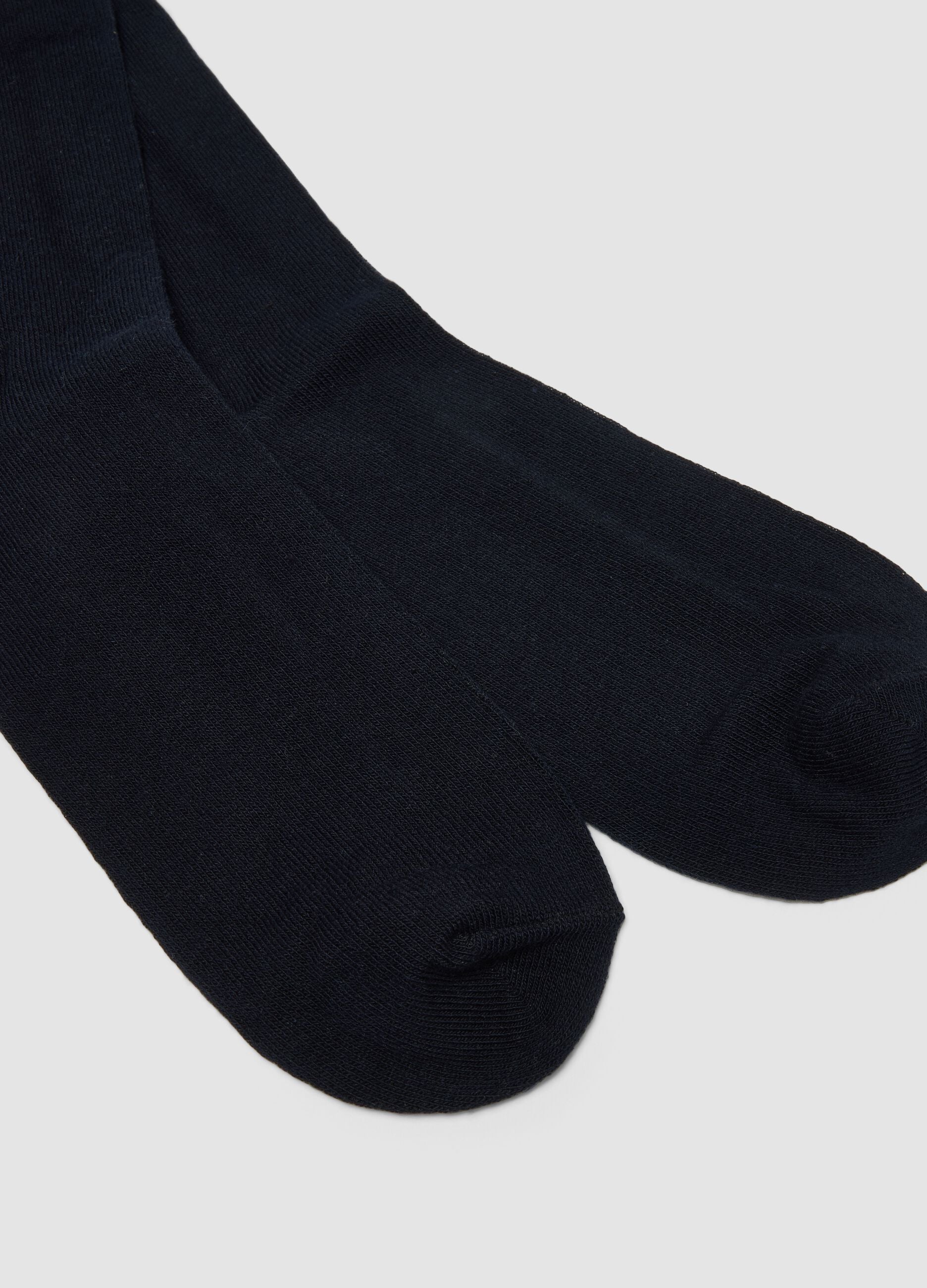 Five-pack of blue ankle socks in stretch organic cotton