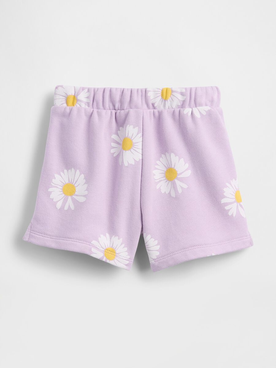 Cotton-blend floral-print shorts_1