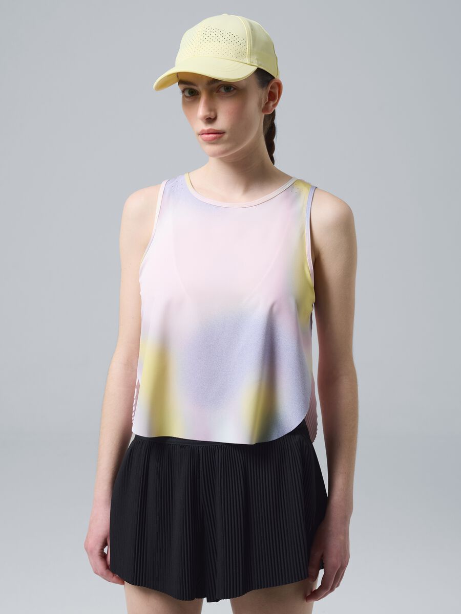 ALTAVIA COURT pleated technical sports vest with tie-dye effect_2