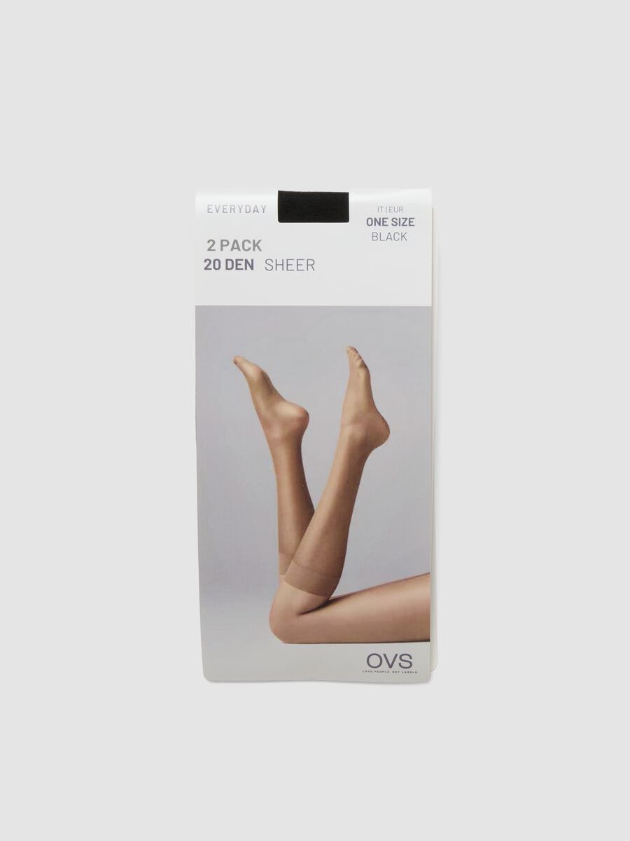 2-pack of black invisible liner socks in stretch fabric_0