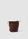 Brown bucket bag with adjustable shoulder strap_1