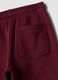 Red pure cotton jogger trousers with print_3