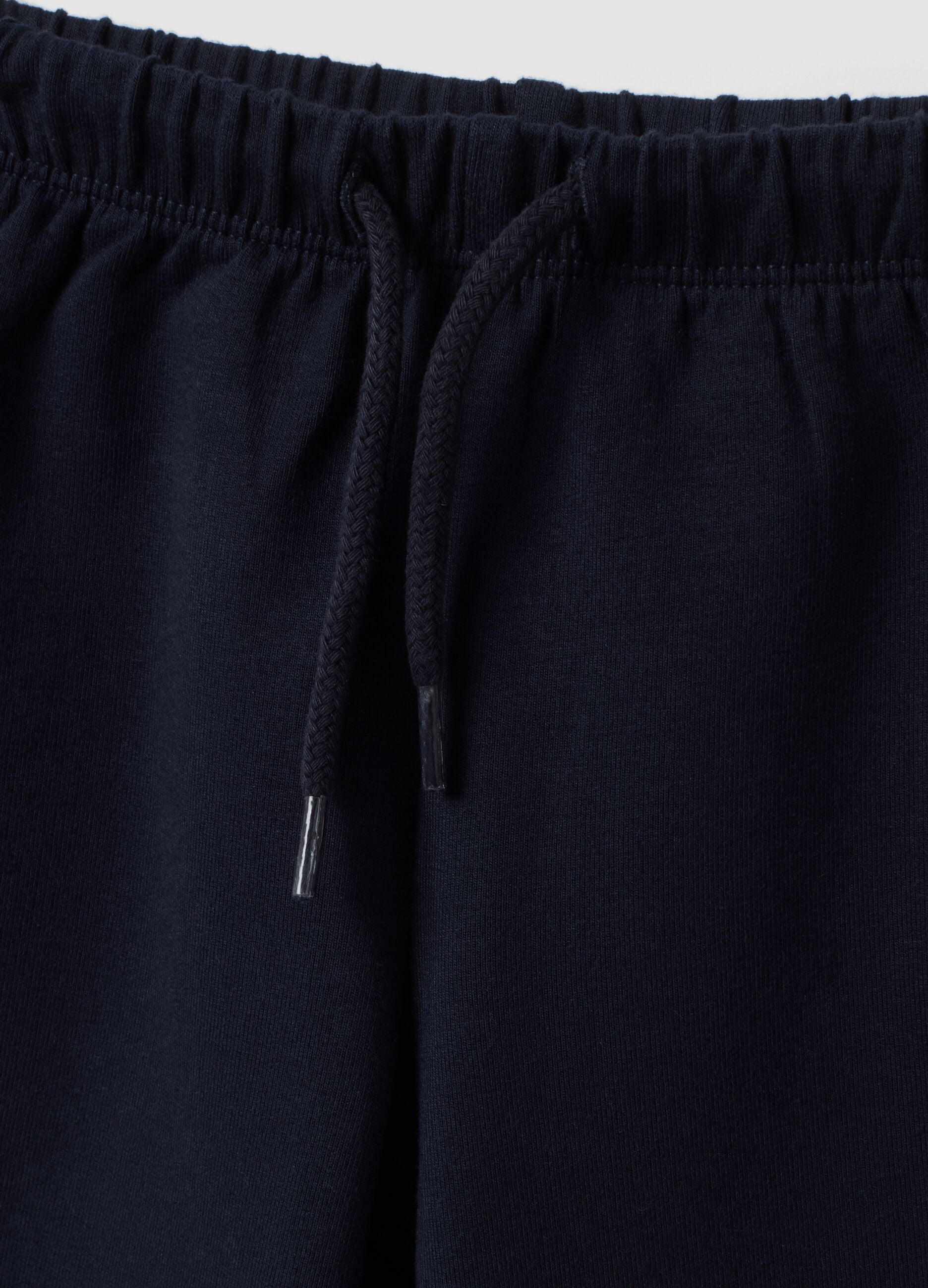 Blue pure cotton set with crew-neck sweatshirt for baby girl