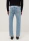Blue cotton blend trousers in regular fit_2