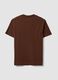 Brown pure cotton jersey slogan T-shirt, regular fit_5