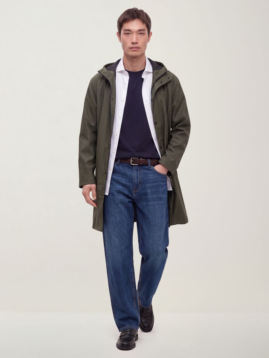 Relaxed fit pure cotton denim jeans_0