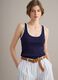 Blue pure cotton tank top_0