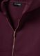 Burgundy stretch viscose full-zip sweatshirt, oversized fit_5