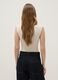 Beige stretch fabric bodysuit regular fit_3